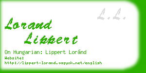 lorand lippert business card